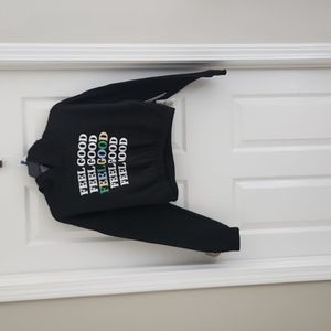 Junior Girls Crop Top Sweatshirt